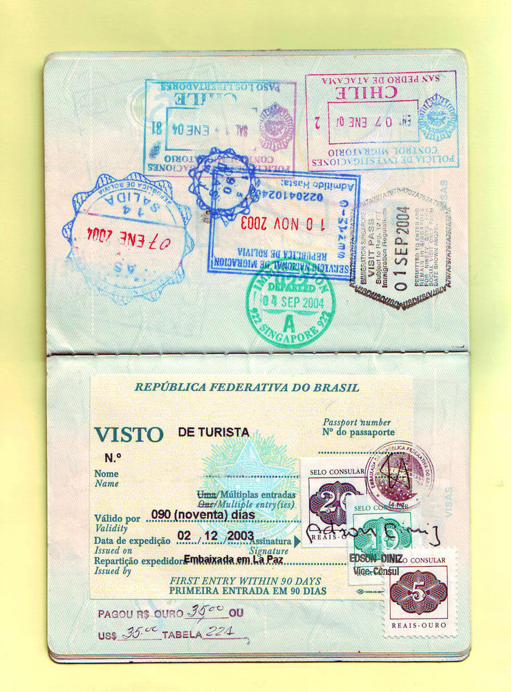 Паспорт с бразильской визой