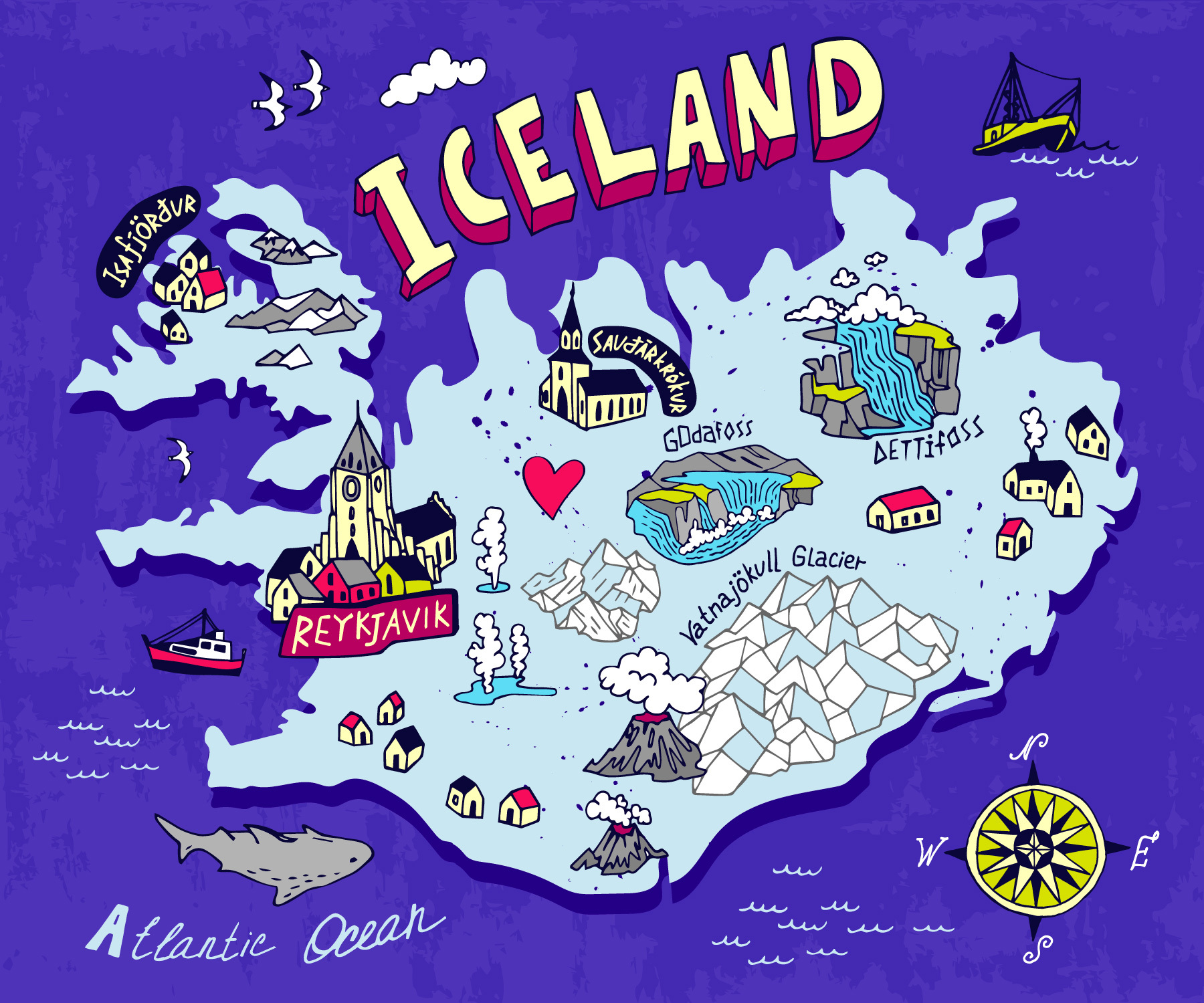 Карта Исландии