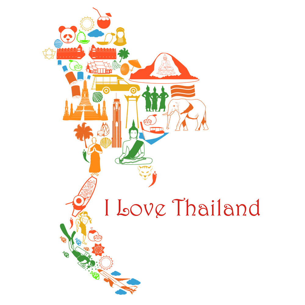 Иллюстрированная карта Таиланда