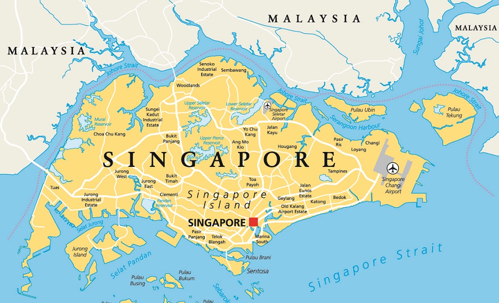 Карта Сингапура
