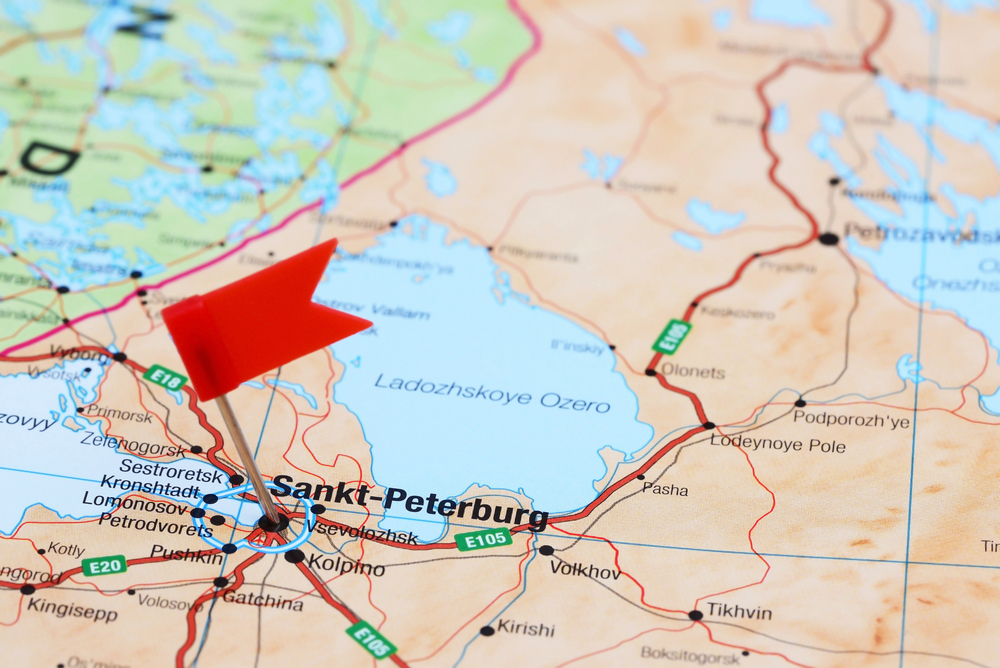 Санкт-Петербург на карте