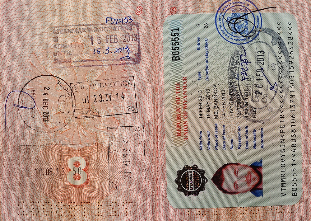 Штамп Черногории в паспорте