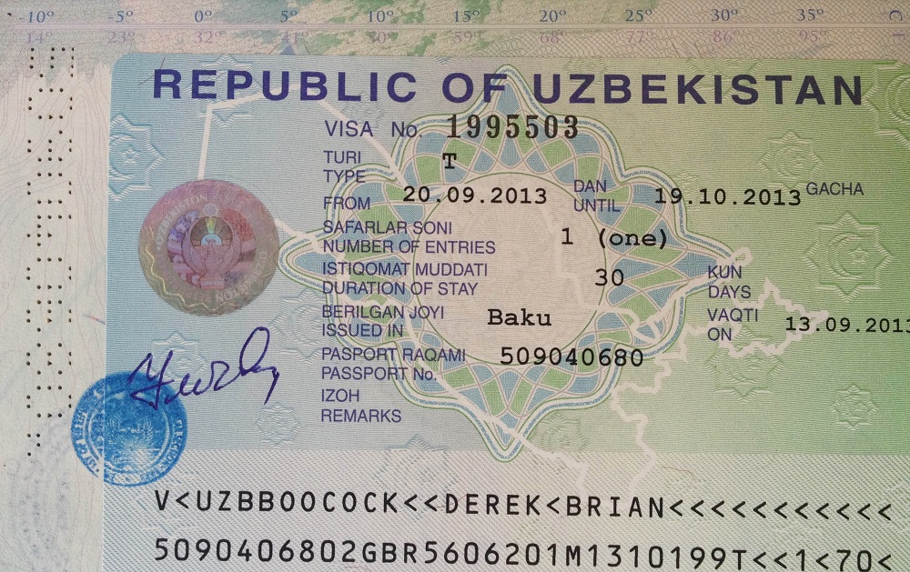 Виза в Узбекистан