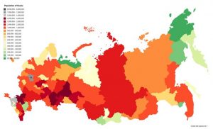 Карта плотности населения рф